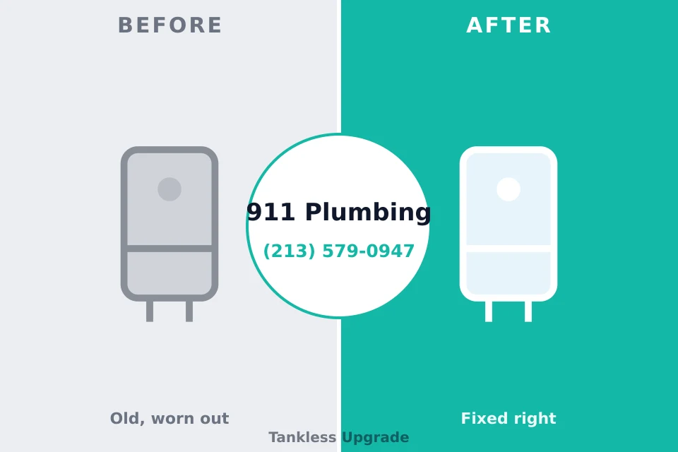 Before and after: plumbing repair Newtown Grant, PA